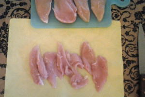 1 - preparazione Tagliata di pollo con crudite