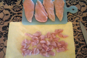 2 - doppio uso preparazione Tagliata di pollo con crudite